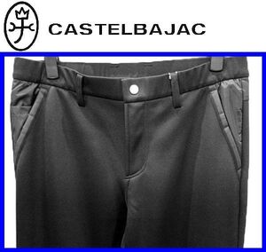 秋冬★44(78cm)★\31900〓CASTELBAJACカステルバジャック〓SLIM FIT裏フリースボンディング刺繍入パンツ99