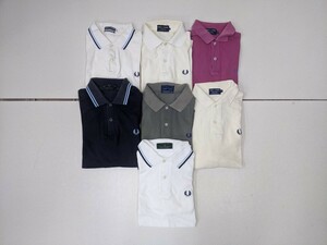 2．FREDPERRY 7点セット イングランド製含む 日本製含む 長袖含む 半袖 鹿子 ポロシャツ フレッドペリー メンズM相当 y111