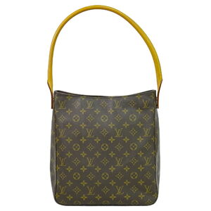 本物 ルイヴィトン LOUIS VUITTON LV ルーピング GM モノグラム ショルダーバッグ ブラウン M51145