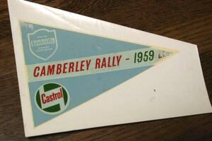 60s英国水貼シール CAMBERLEY RALLY 1959 ランブレッタクラブGB 検 LAMBRETTA TV175 SX200 TV200 LI150 ベスパGS150 GS160 SS180 GT125 