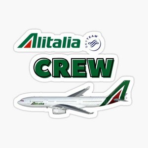 レトロステッカー　ALITALIA1 Italian airline crew