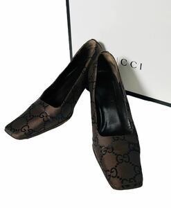 【極上美品】　GUCCI グッチ ◆ GG総柄　パンプス　ローファー　サイズ 35 1/2 22.5cm相当