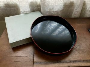 上質です 和食器 お盆 丸盆 茶道具 漆 骨董 茶器