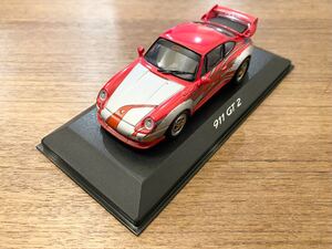 中古品 オリジナルパッケージ付き 希少！1/43 ポルシェ純正 ミニチャンプス ポルシェ 911 GT2 1995年 プレゼンテーション