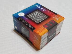 ☆超希少！廃盤品 MD/Mini Disc/ミニディスク/MD74 SONY 5 MIX PACK COLOR COLLECTION 新品未開封！☆