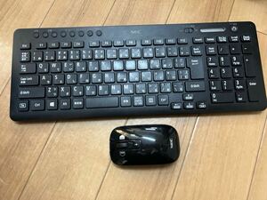 ワイヤレスキーボード NEC KG-1129 PC MG-1132 マウス　セット　現状保管品　入電確認のみ