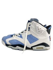 NIKE◆AIR JORDAN 6 RETRO_エアジョーダン 6 レトロ/29cm/BLU/レザー