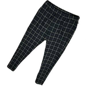 定価3万 wjk stretch 2-silhouette check pants Sサイズ 2WAYストレッチテーパードチェックパンツ akm　ジュンハシモト