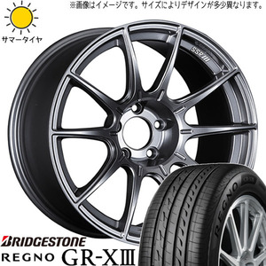 195/45R17 サマータイヤホイールセット シエンタ etc (BRIDGESTONE REGNO GRX3 & SSR GTX01 5穴 100)