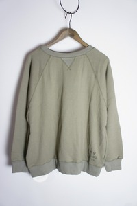 新品 NOWHAWノウハウ military wok sweat shirt P-178-H パジャマ スウェット トレーナー プルオーバー オリーブ カーキ1009O★2