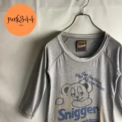 「Redark　ラグランスリーブ　Snigger　プリント　七分袖　Tシャツ」