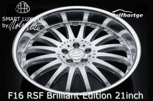 ロルフハルトゲ F16 RSF Brilliant Edition 9.0J×21 トヨタ 20系ヴェルファイア PCD 5/114.3 シルバー 21インチ ホイール 4本 カールソン