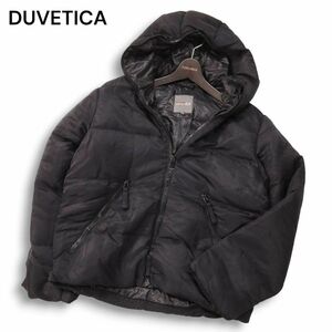 DUVETICA デュベティカ DIONISIO ディオニシオ★ 秋冬 フーディー ダウン ジャケット Sz.44　メンズ 黒 ブルガリア製★　I4T03363_A#N