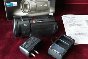 A&P　PANASONIC：HC-WX1MK；4Kカメラ：電池なし：元箱：説明書：付き（要修理）送料は着払い