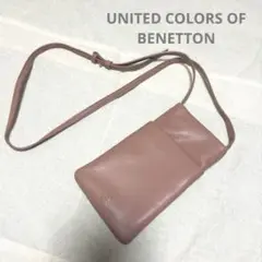 BENETTON ベネトン　フェイクレザー スマホ ショルダーバック 小さい 鞄