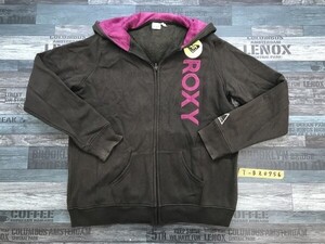 ROXY ロキシー レディース ワッペン付き フーディー パーカー L 茶