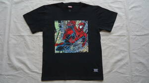 Grizzly x Marvel Boys Spider Aerial Tee 黒 Youth M 40%off グリズリー マーベル スパイダーマン 子供 Tシャツ レターパックライト