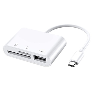 3-IN-1 Card Reader USB Type C SD カードリーダー タイプC 3in1 OTGカメラアダプタ 双方向データ転送 PC 簡単 プラグ＆プレイ