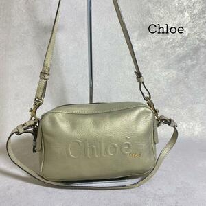 Chloe ショルダーバッグ ゴールド ロゴ入り 2way ハンドバッグ