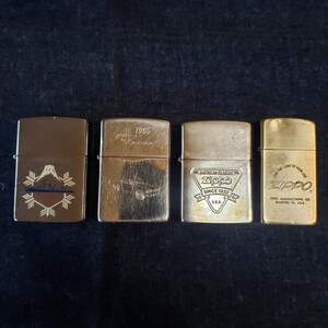 【1円スタート】 Zippo ヴィンテージ　1990年代製造　４点セット／ミリタリー、スポーツ、たばこメーカー、スリム