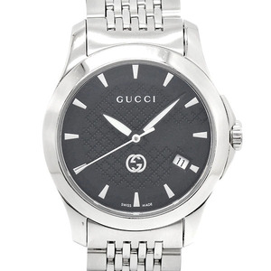 グッチ GUCCI Gタイムレス YA1265006 ブラック文字盤 SS レディース腕時計 クォーツ 27mm ステンレススチール ブランド ウォッチ 女性