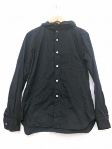 COMME des GARCONS HOMME PLUS コムデギャルソン オム プリュス 長袖フードシャツ ブラック 綿100% XS PF-B028 AD2010