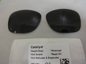 POLARIZED刻印入り！オークリー カタリスト用 カスタム偏光ハイグレードレンズ 　BLACK　Polarized Lenses for Oakley Catalyst 