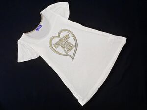 BURBERRY バーバリー BLUE LABEL ブルーレーベル プリント フレアスリーブ Tシャツ size38/白 ■◆ ☆ ehc8 レディース