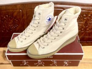 ★☆100周年限定!レア!!converse ALL STAR BOA WEDGE ベージュ 5 24cm コンバース オールスター ボア ハイカット デッド 2411☆★