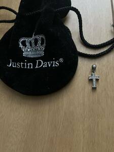 ジャスティンデイビス　美中古　クロスペンダント　justin davis 二回着用　DABLE DATE クロスチャーム　ネックレス　シュプリーム系にも