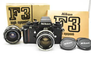 Nikon ニコン F3 HP NIKKOR-S 35mm F2.8 NIKKOR-N 24mm F2.8 フィルムカメラ 一眼レフ 説明書付き //千155201