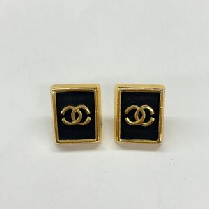 729◎1円スタート◎ CHANEL シャネル ココマーク ピアス 両耳用 ブラック×ゴールド系 アクセサリー 装飾品 小物 レディース 【156088】