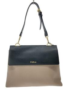 FURLA◆ハンドバッグ/レザー/BLK