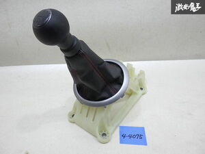 【実働車外し】 スズキ 純正 ZC31S スイフトスポーツ 5MT シフトレバー シフトノブ ブラック レザー レッドステッチ 台座付 即納 棚26-1