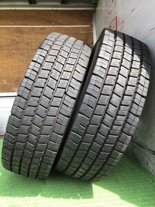 ★バリ溝!★295/80R22.5 ダンロップ SP068 スタッドレス 22年製 2本セット　761-3-X