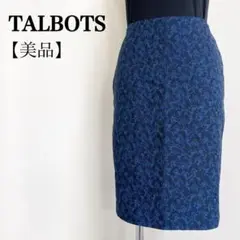 【美品】TALBOTS タルボット◎フラワー刺繍 ジャガード タイトスカート 0