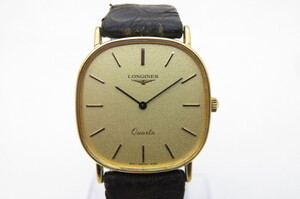 1円～【動品】LONGINES ロンジン 960 6182 スクエア　メンズ　クオーツ　腕時計　GOLD ELECTROPLATED 20 刻印　1-1-9