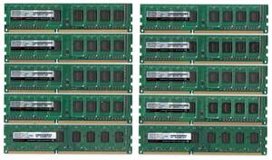 panram ★ DDR3 デスクトップ用メモリ　PC3-12800U　4GB×10枚セット ★ 片面チップ：8枚・両面チップ：2枚★