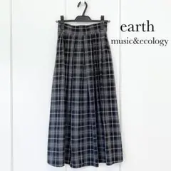 earth music&ecology  チェックタックスカート　グレー