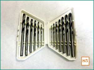 ■ツイン ドリル13本セット 白色■13PC.TWIST DRILL SET■Φ1.5mm～6.5mm■中古品！【管理：工作1】 