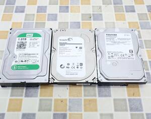 ◇ 1TB×3｜3台まとめ 内蔵型 3.5インチ HDD ハードディスク SATA｜ TOSHIBA　ウェスタンデジタル｜SEAGATE ジャンク扱い　 JUNK■O6043