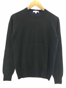 UNIQLO JW ANDERSON ユニクロ JWアンダーソン カシミヤ100% ニット セーター sizeXS/ブラック×ネイビー ◇■ ☆ dka6 メンズ