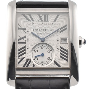 カルティエ CARTIER W5330003 タンク MC LM スモールセコンド デイト 裏スケ 自動巻き メンズ I#131407