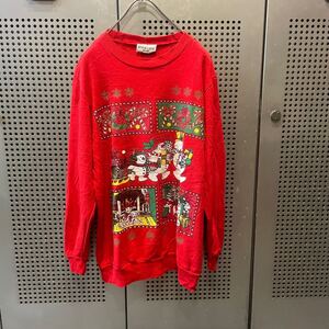 古着　ヴィンテージ　vintage sweat スウェット　トレーナー　クリスマス　カラフル　派手　個性派