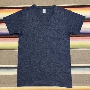 ◎送料無料◎良品☆Velva Sheen ベルバシーン Vネック ポケットTシャツ ネイビー霜降りMADE IN THE USA