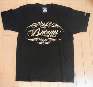 BALANCE STREET WERE ゴールド 金 文字 半袖Tシャツ 黒　