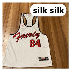 sik silk シックシルク タンクトップ ノースリーブ バスケットボール ゲームシャツ ビッグロゴ 刺繍ロゴ サイズM 玉mc1894