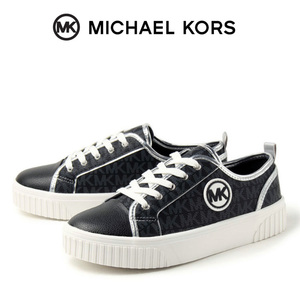 ★新品未使用■MICHAEL KORS マイケルコース プラットフォームSUMMER ALINEスニーカー/BLK/20■在庫限り■