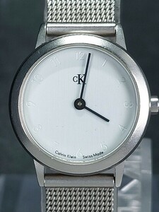 新品 CALVIN KLEIN カルバンクライン K3131 K3132 アナログ クォーツ 腕時計 ホワイト文字盤 スモールサイズ メタルベルト 新品電池交換済