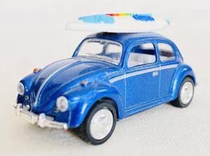 1/64 VOLKSWAGEN CLASSICAL BEETLE 1967 Surfing フォルクスワーゲン　クラシカル　ビートル　サーフィン　ブルー　ミニカー　Kinsmart 